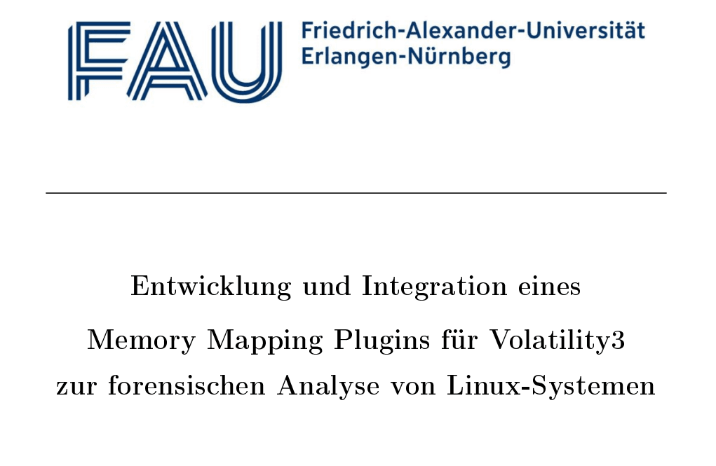 Entwicklung und Integration eines Memory Mapping Plugins für Volatility3 zur forensischen Analyse von Linux-Systemen