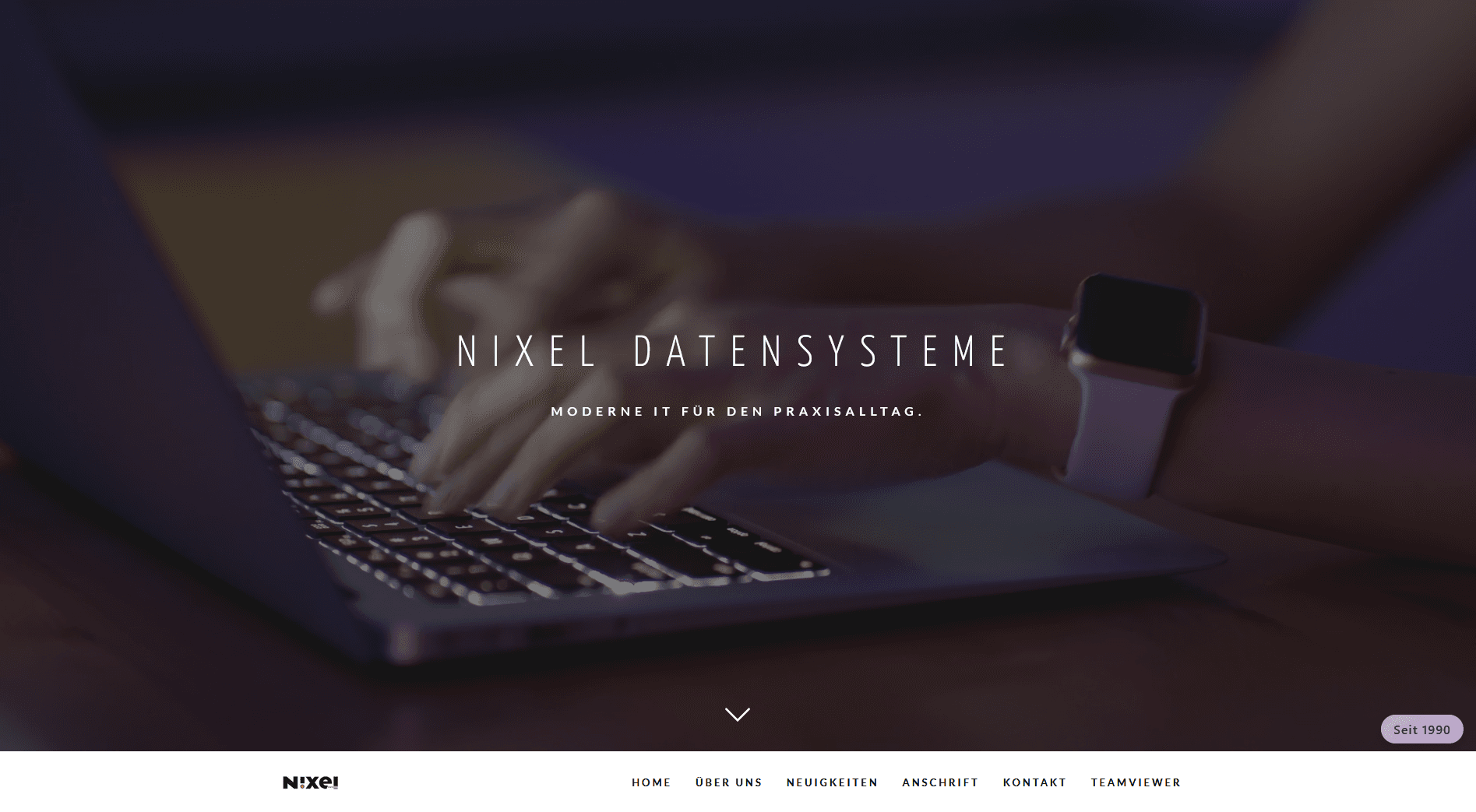 Entwicklung einer Webseite für Nixel Datensysteme